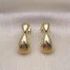 Oro Laminado Dangle Earring, Gold Filled Style Polished, Golden Finish, 02.163.0249