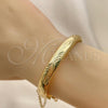 Oro Laminado Individual Bangle, Gold Filled Style Diamond Cutting Finish, Golden Finish, 07.168.0015.1.04