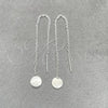 Sterling Silver Threader Earring, Ball Design, Polished, Silver Finish, 02.401.0080
