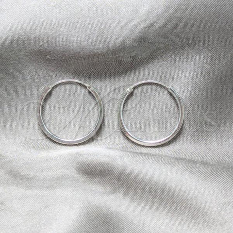 Sterling Silver Small Hoop, Polished, Silver Finish, 02.425.0016.20