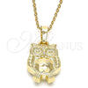 Oro Laminado Fancy Pendant, Gold Filled Style Owl Design, Polished, Golden Finish, 05.178.0001