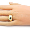 Oro Laminado Elegant Ring, Gold Filled Style Ball Design, Polished, Golden Finish, 01.341.0148