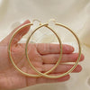 Oro Laminado Extra Large Hoop, Gold Filled Style Polished, Golden Finish, 02.170.0235.90