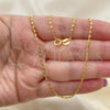 Oro Laminado Basic Necklace, Gold Filled Style Mariner Design, Polished, Golden Finish, 04.32.0021.16