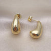 Oro Laminado Stud Earring, Gold Filled Style Polished, Golden Finish, 02.163.0267