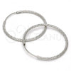 Sterling Silver Medium Hoop, Diamond Cutting Finish, Rhodium Finish, 02.285.0001.35