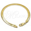 Oro Laminado Basic Bracelet, Gold Filled Style Herringbone Design, Polished, Golden Finish, 5.221.005.2.08