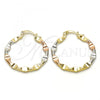 Oro Laminado Medium Hoop, Gold Filled Style Polished, Tricolor, 02.65.2588.30