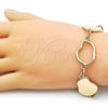 Oro Laminado Fancy Bracelet, Gold Filled Style Polished, Golden Finish, 03.429.0006.07