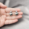 Rhodium Plated Stud Earring, Chunky and Ball Design, Polished, Rhodium Finish, 02.60.0159.1