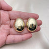 Oro Laminado Stud Earring, Gold Filled Style Polished, Golden Finish, 02.156.0677