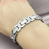 Stainless Steel Solid Bracelet, Hugs and Kisses Design, Polished, Steel Finish, 03.114.0405.08