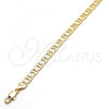Oro Laminado Basic Bracelet, Gold Filled Style Mariner Design, Polished, Golden Finish, 5.222.023.08