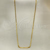 Oro Laminado Basic Necklace, Gold Filled Style Mariner Design, Polished, Golden Finish, 04.32.0006.18