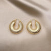 Oro Laminado Medium Hoop, Gold Filled Style Hollow Design, Polished, Golden Finish, 02.170.0426.35