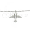 Sterling Silver Pendant Necklace, with White Micro Pave, Polished, Rhodium Finish, 04.336.0037.16