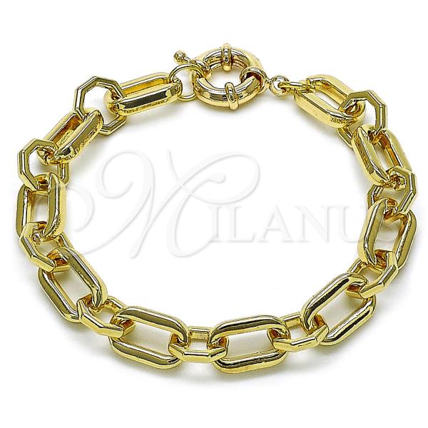 Oro Laminado Fancy Bracelet, Gold Filled Style Polished, Golden Finish, 03.429.0017.07