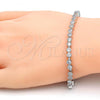 Rhodium Plated Tennis Bracelet, with White Cubic Zirconia, Polished, Rhodium Finish, 03.210.0019.1.08