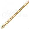 Oro Laminado Basic Bracelet, Gold Filled Style Curb Design, Polished, Golden Finish, 5.222.003.07
