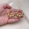 Oro Laminado Stud Earring, Gold Filled Style Polished, Golden Finish, 02.341.0164.35