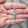 Sterling Silver Religious Pendant, Cross Design, Polished, Silver Finish, 05.392.0082