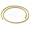 Oro Laminado Basic Necklace, Gold Filled Style Rope Design, Polished, Golden Finish, 5.222.034.18