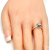 Oro Laminado Multi Stone Ring, Gold Filled Style with Vitrail Light Swarovski Crystals, Polished, Golden Finish, 01.239.0003.6 (One size fits all)