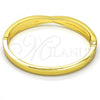 Oro Laminado Individual Bangle, Gold Filled Style with White Crystal, Polished, Golden Finish, 07.252.0041.05 (06 MM Thickness, Size 5 - 2.50 Diameter)