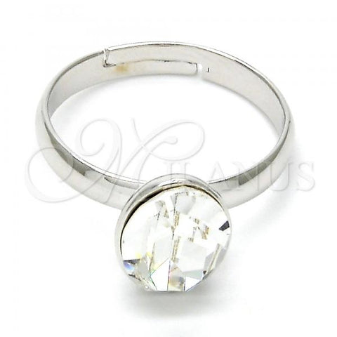 Rhodium Plated Multi Stone Ring, with Crystal Swarovski Crystals, Polished, Rhodium Finish, 01.239.0004.1 (One size fits all)