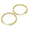 Oro Laminado Medium Hoop, Gold Filled Style Polished, Golden Finish, 02.170.0156.30