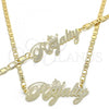 Oro Laminado Necklace and Bracelet, Gold Filled Style Polished, Golden Finish, 06.63.0245