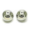 Oro Laminado Leverback Earring, Gold Filled Style Polished, Rhodium Finish, 02.163.0073.1