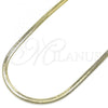 Oro Laminado Basic Necklace, Gold Filled Style Herringbone Design, Polished, Golden Finish, 04.213.0173.18
