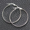 Sterling Silver Medium Hoop, Polished, Silver Finish, 02.389.0101.30