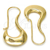 Oro Laminado Medium Hoop, Gold Filled Style Chunky Design, Polished, Golden Finish, 02.163.0023.30