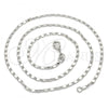 Rhodium Plated Basic Necklace, Polished, Rhodium Finish, 04.213.0004.1.18