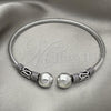 Sterling Silver Individual Bangle, Ball Design, Polished, Silver Finish, 07.409.0009