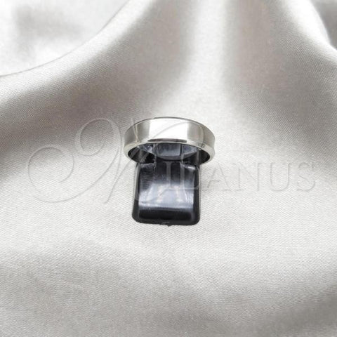 Stainless Steel Mens Ring, Matte Finish, Steel Finish, 01.63.0734.08