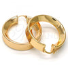 Oro Laminado Medium Hoop, Gold Filled Style Hollow Design, Polished, Golden Finish, 02.261.0009.40