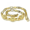 Oro Laminado Fancy Bracelet, Gold Filled Style Flower Design, Polished, Golden Finish, 03.63.1893.08