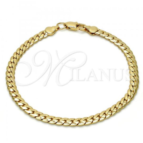 Gold Tone Basic Bracelet, Polished, Golden Finish, 04.242.0022.09GT