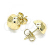 Oro Laminado Stud Earring, Gold Filled Style Polished, Golden Finish, 02.100.0118