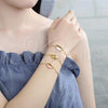 Oro Laminado Adjustable Bolo Bracelet, Gold Filled Style with White Cubic Zirconia, White Enamel Finish, Golden Finish, 03.207.0098.10