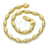 Oro Laminado Fancy Anklet, Gold Filled Style Polished, Golden Finish, 03.210.0063.10