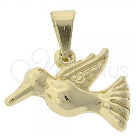 Oro Laminado Fancy Pendant, Gold Filled Style Buffalo Design, Golden Finish, 45.008