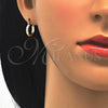 Oro Laminado Small Hoop, Gold Filled Style Diamond Cutting Finish, Tricolor, 02.96.0085.2.15