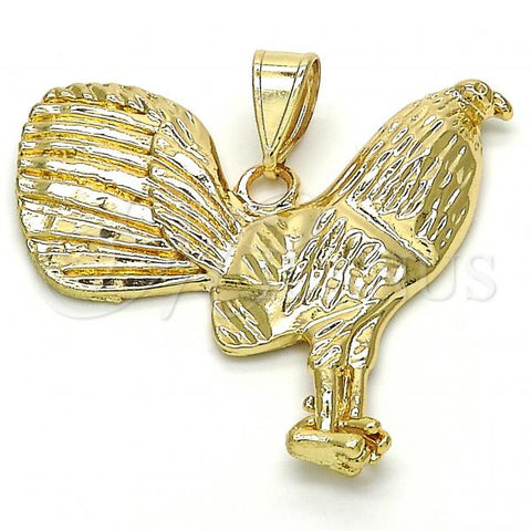 Oro Laminado Religious Pendant, Gold Filled Style Polished, Golden Finish, 05.253.0051