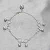 Sterling Silver Fancy Bracelet, Star Design, Polished, Silver Finish, 03.409.0156.07