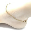 Oro Laminado Basic Anklet, Gold Filled Style Mariner Design, Polished, Golden Finish, 04.213.0213.10