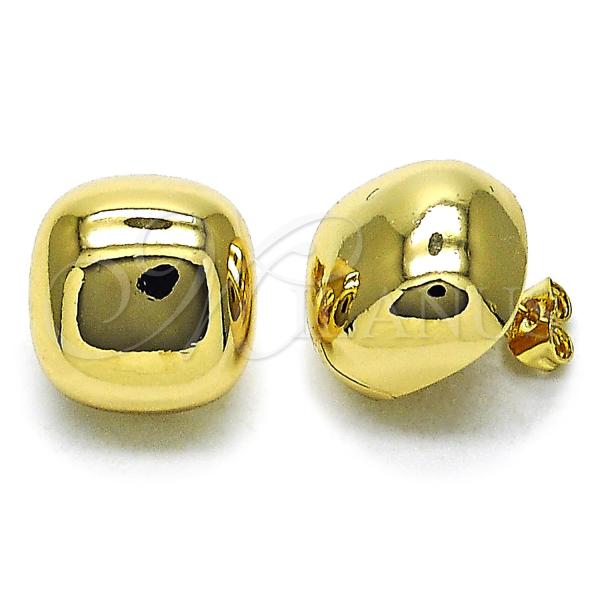 Oro Laminado Stud Earring, Gold Filled Style Polished, Golden Finish, 02.283.0218